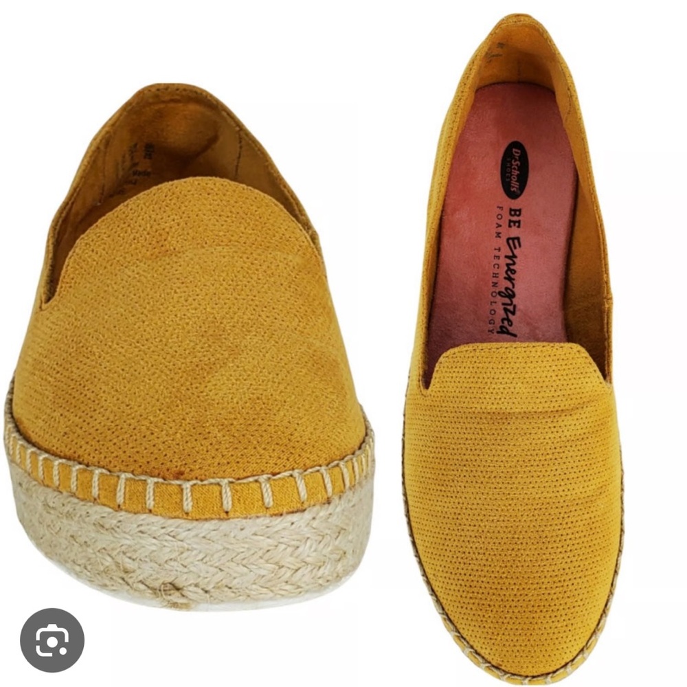 Dr. Scholl's Be Energized microsuede foam technology Mustard Espadrilles